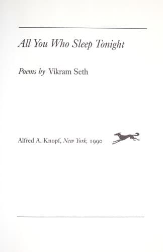 Portada de All you who sleep tonight