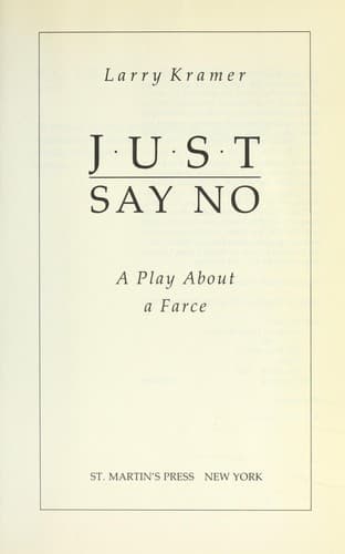 Portada de Just say no