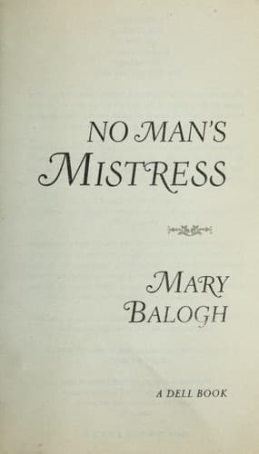 Portada de No Man's Mistress