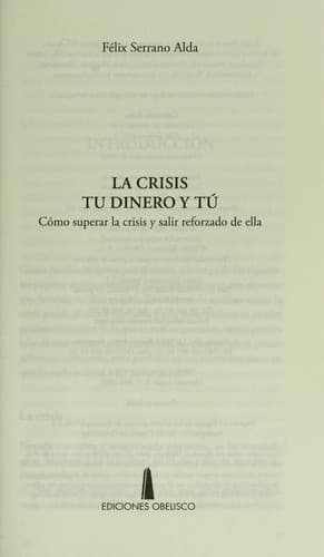 Portada de La crisis, tu dinero y tu