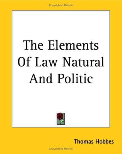 Portada de The Elements of Law Natural And Politic