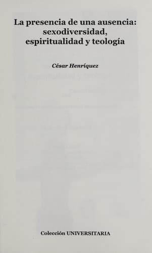 Portada de La presencia de una ausencia