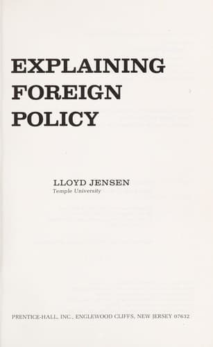 Portada de Explaining foreign policy