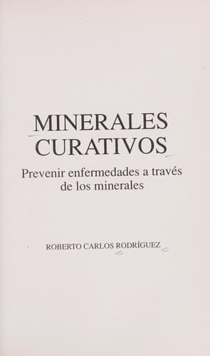 Portada de Minerales curativos