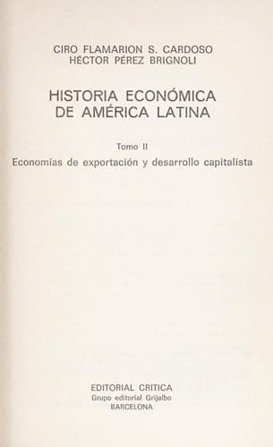 Portada de Historia económica de América Latina
