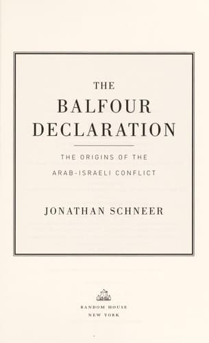 Portada de The Balfour Declaration