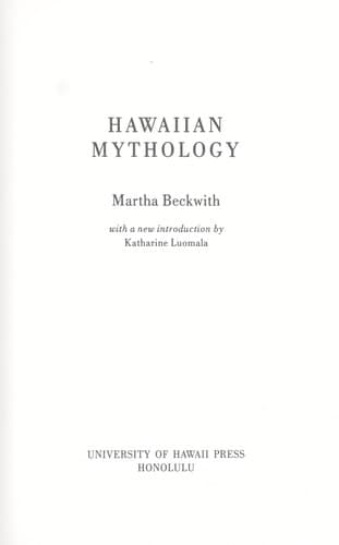 Portada de Hawaiian mythology