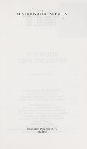 Portada de Tus Hijos Adolescentes