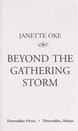 Portada de Beyond the gathering storm
