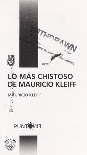 Portada de Lo ma s chistoso de Mauricio Kleiff