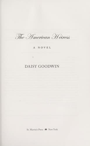 Portada de The American Heiress