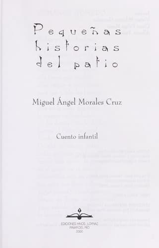 Portada de Pequenas historias del patio