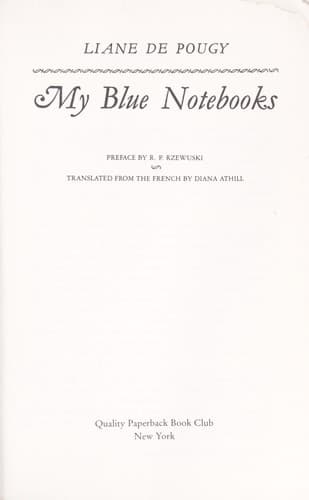 Portada de My Blue Notebooks
