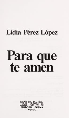 Portada de Para que te amen