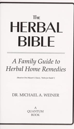 Portada de The herbal bible
