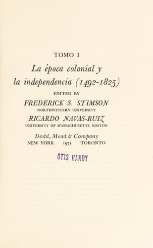 Portada de Literatura de la América hispánica
