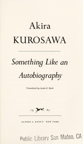 Portada de Something like an autobiography
