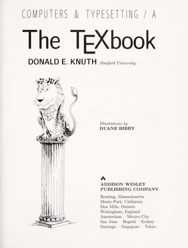 Portada de The TeXbook