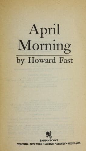 Portada de April morning