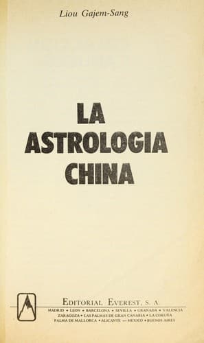 Portada de Astrologia China, La