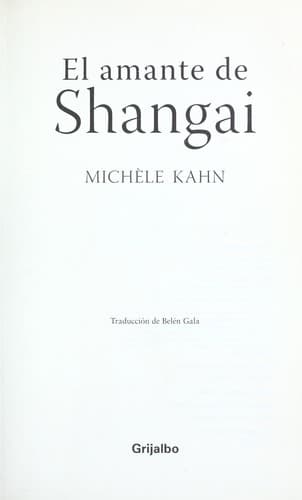 Portada de El amante de Shangai