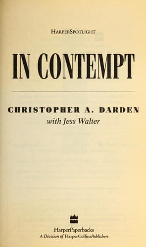 Portada de In contempt