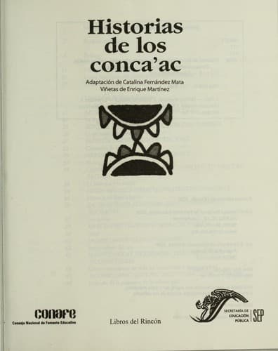 Portada de Historias de los Conca'ac