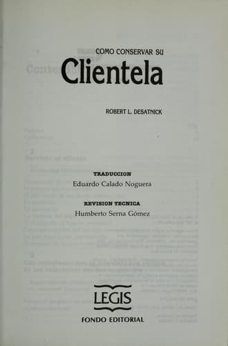 Portada de Como conservar su clientela