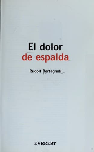 Portada de El Dolor De Espalda
