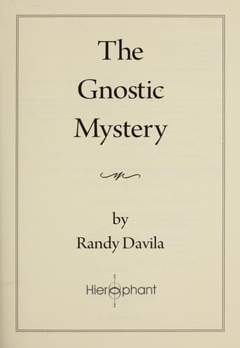 Portada de The Gnostic mystery