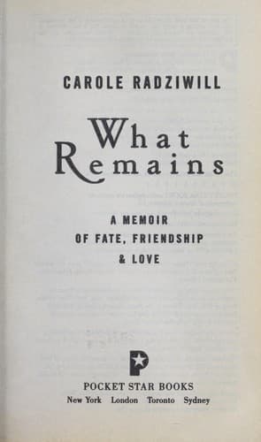 Portada de What remains