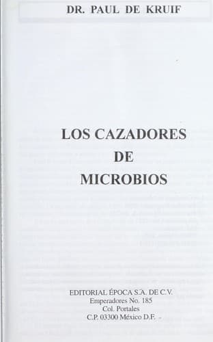 Portada de Los cazadores de microbios
