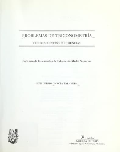 Portada de Problemas de trigonometri a