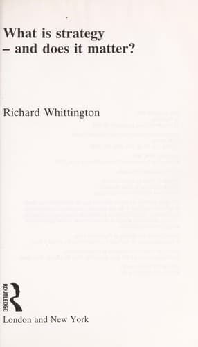 Portada de What is strategy, and does it matter?