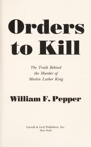 Portada de Orders to kill