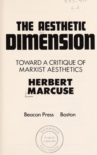 Portada de The aesthetic dimension