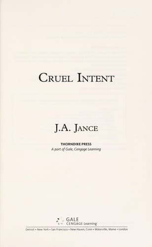 Portada de Cruel intent