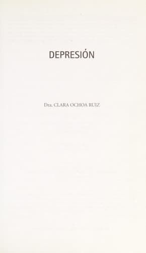 Portada de Depresión