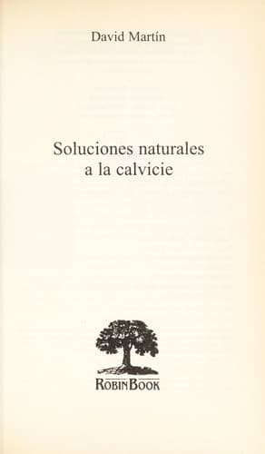 Portada de Soluciones Naturales A la Calvicie