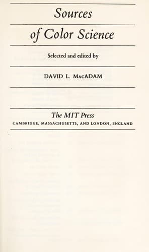 Portada de Sources of color science