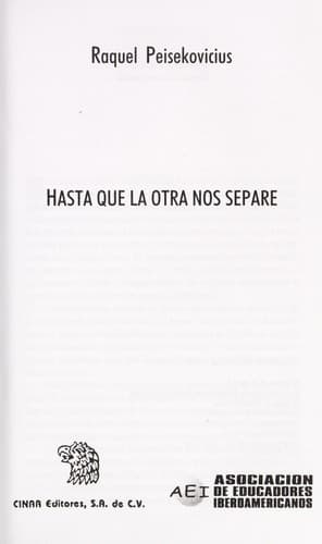 Portada de Hasta qu la otra nos separe