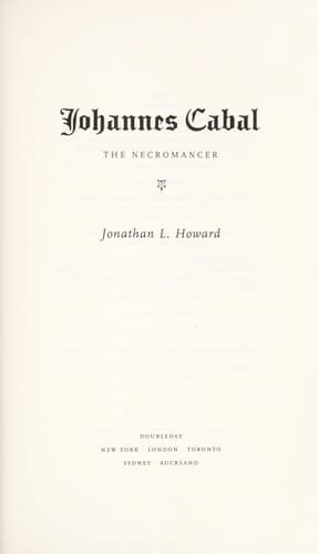 Portada de Johannes Cabal the necromancer