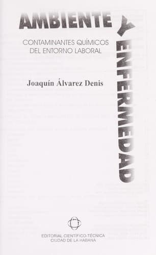 Portada de Ambiente y enfermedad