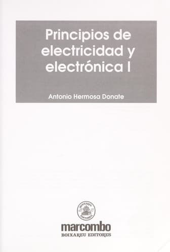 Portada de Principios de Electricidad y Electronica 1