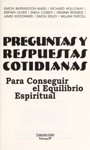Portada de Preguntas y respuestas cotidianas para conseguir el equilibrio espiritual