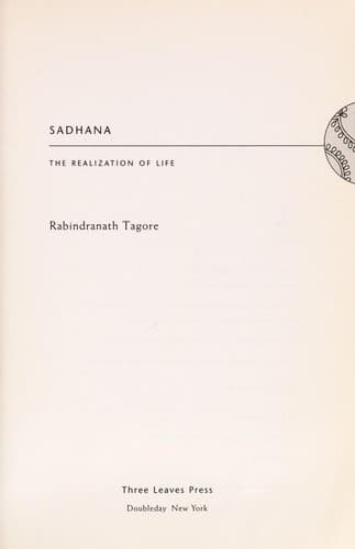 Portada de Sadhana