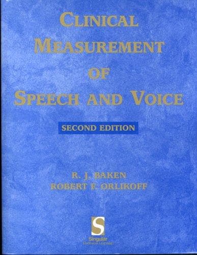 Portada de Clinical Measurement of Speech & Voice (Speech Science)