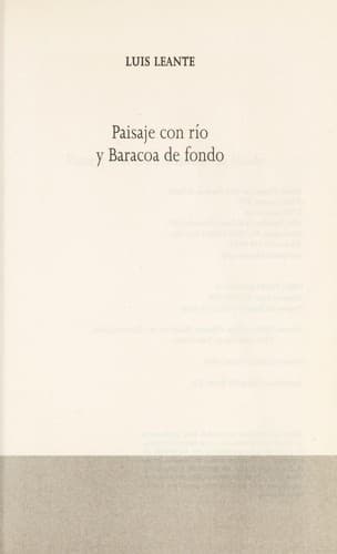 Portada de Paisaje con ri o y Baracoa de fondo