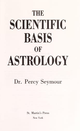 Portada de The scientific basis of astrology