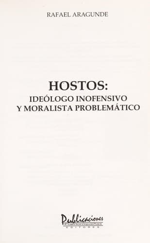 Portada de Hostos